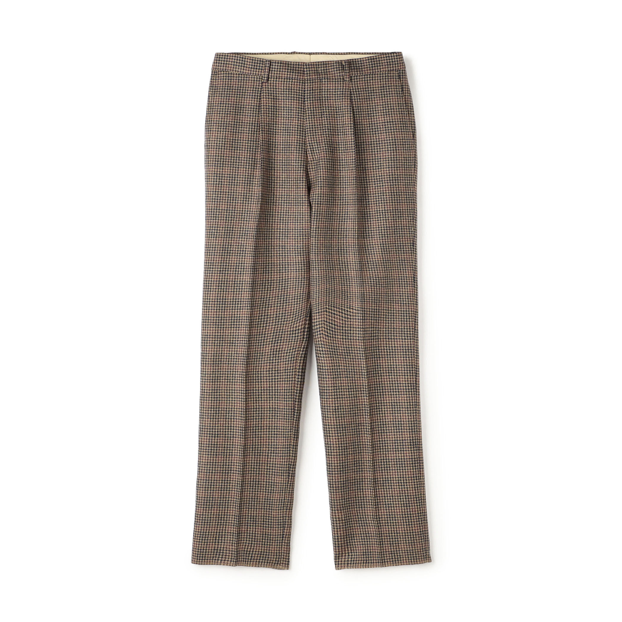 ウールツイード アウト1プリーツ ストレートスラックス LOVAT