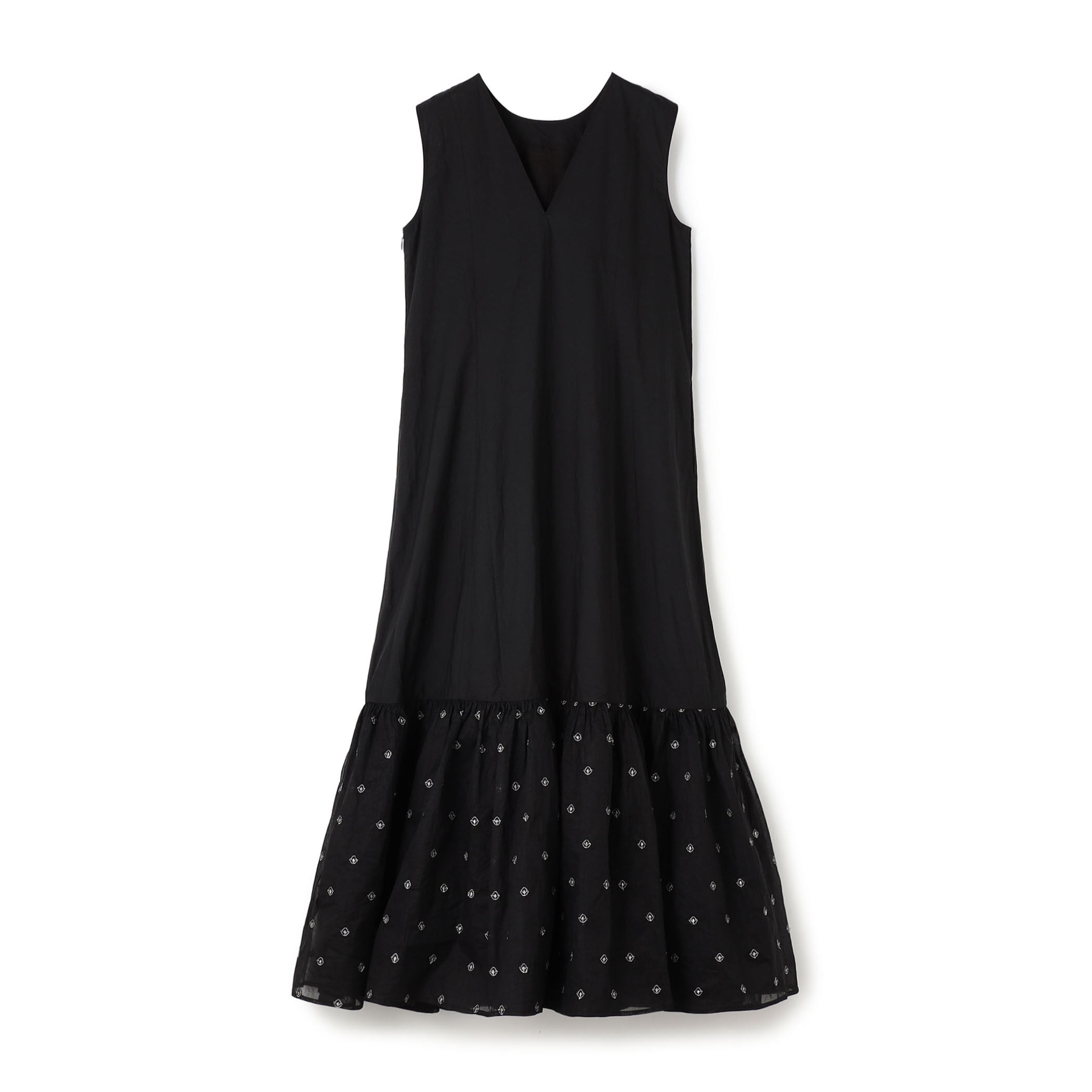 別注】ne Quittez pas BLACK ORGANZA COMB ノースリーブ ロング