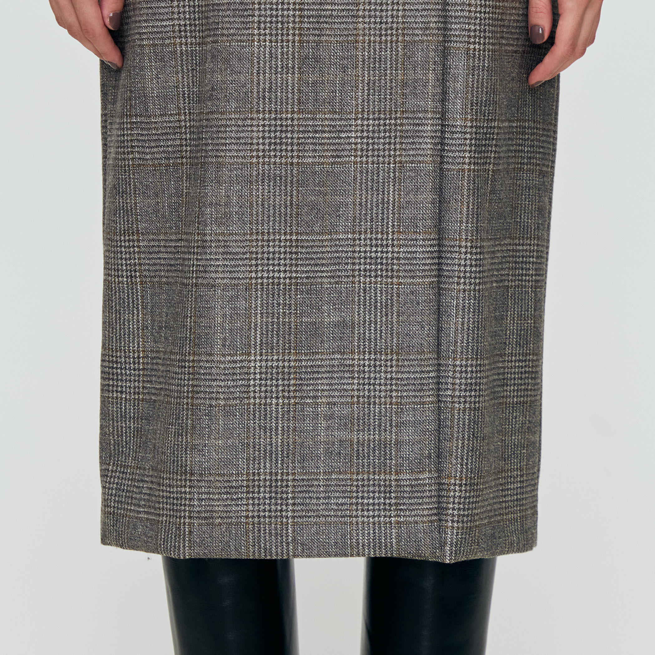 SILK AIR GLEN CHECK ジレワンピース｜トゥモローランド 公式通販