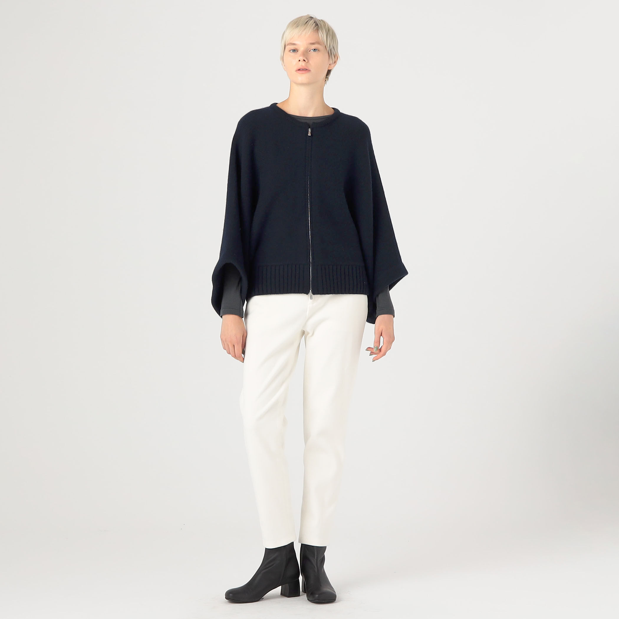 スコットランドウール ジップアップカーディガン｜トゥモローランド