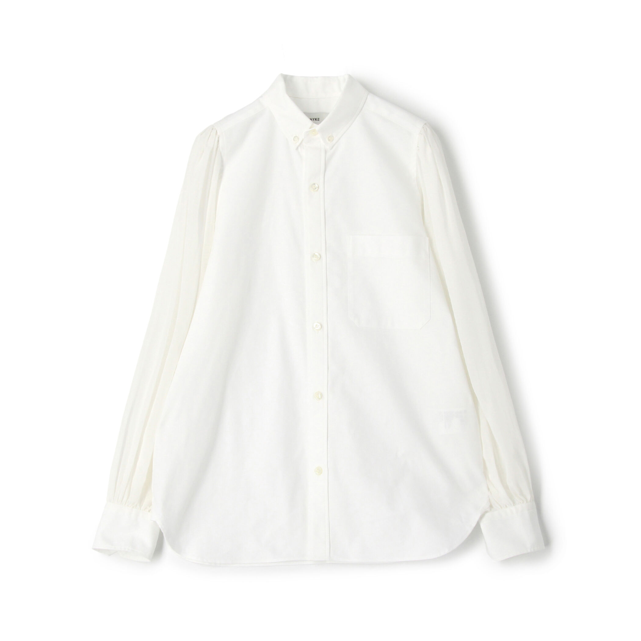 HYKE OXFORD VOIL B.D SHIRT コットン オックスフォードボイルシャツ ...