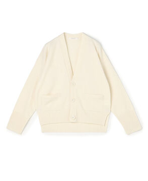 NZ LAMB 9G Vネックカーディガン