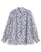ペタルフラワープリント ボウタイブラウス