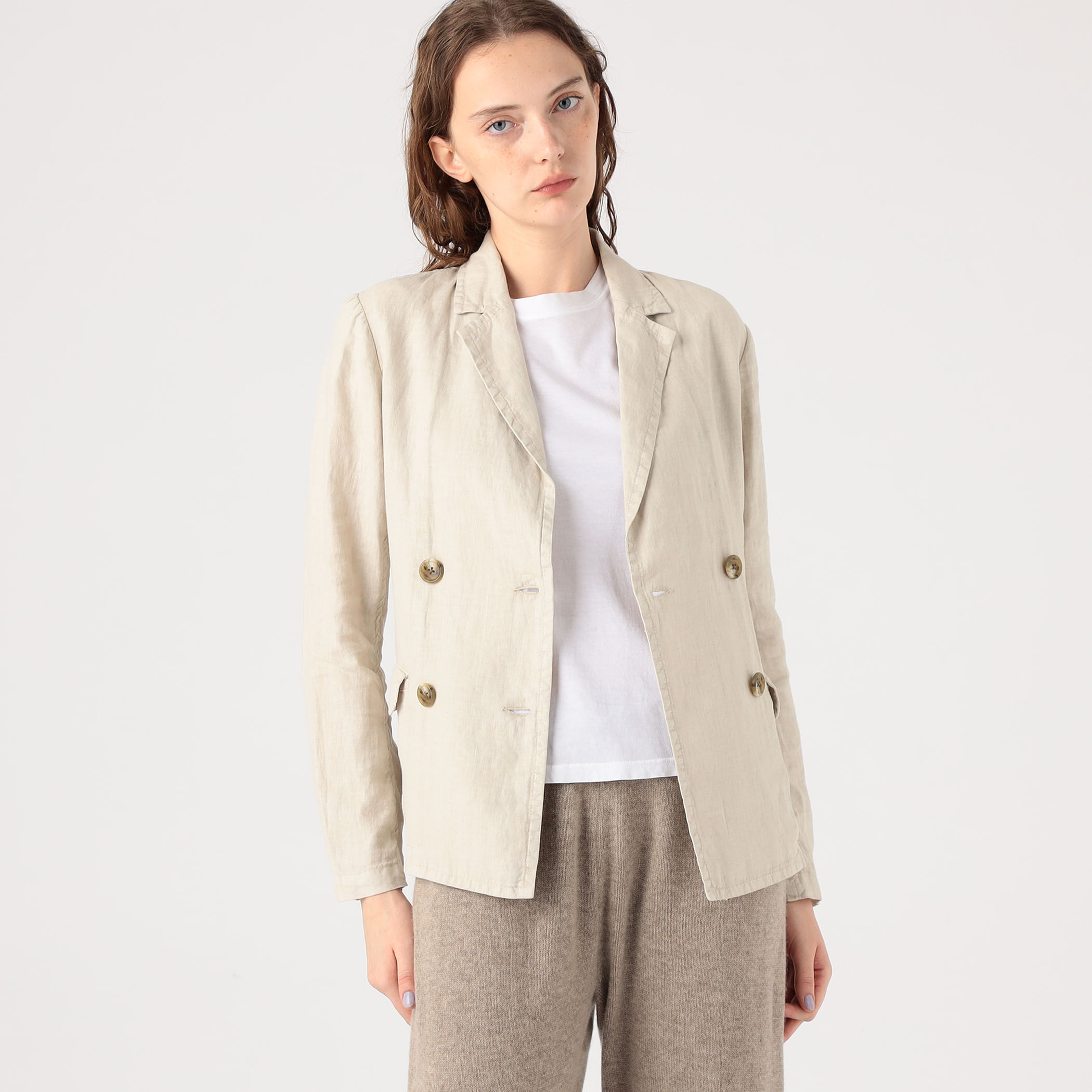 リネン ダブルブレストジャケット WKOH2600｜トゥモローランド 公式通販