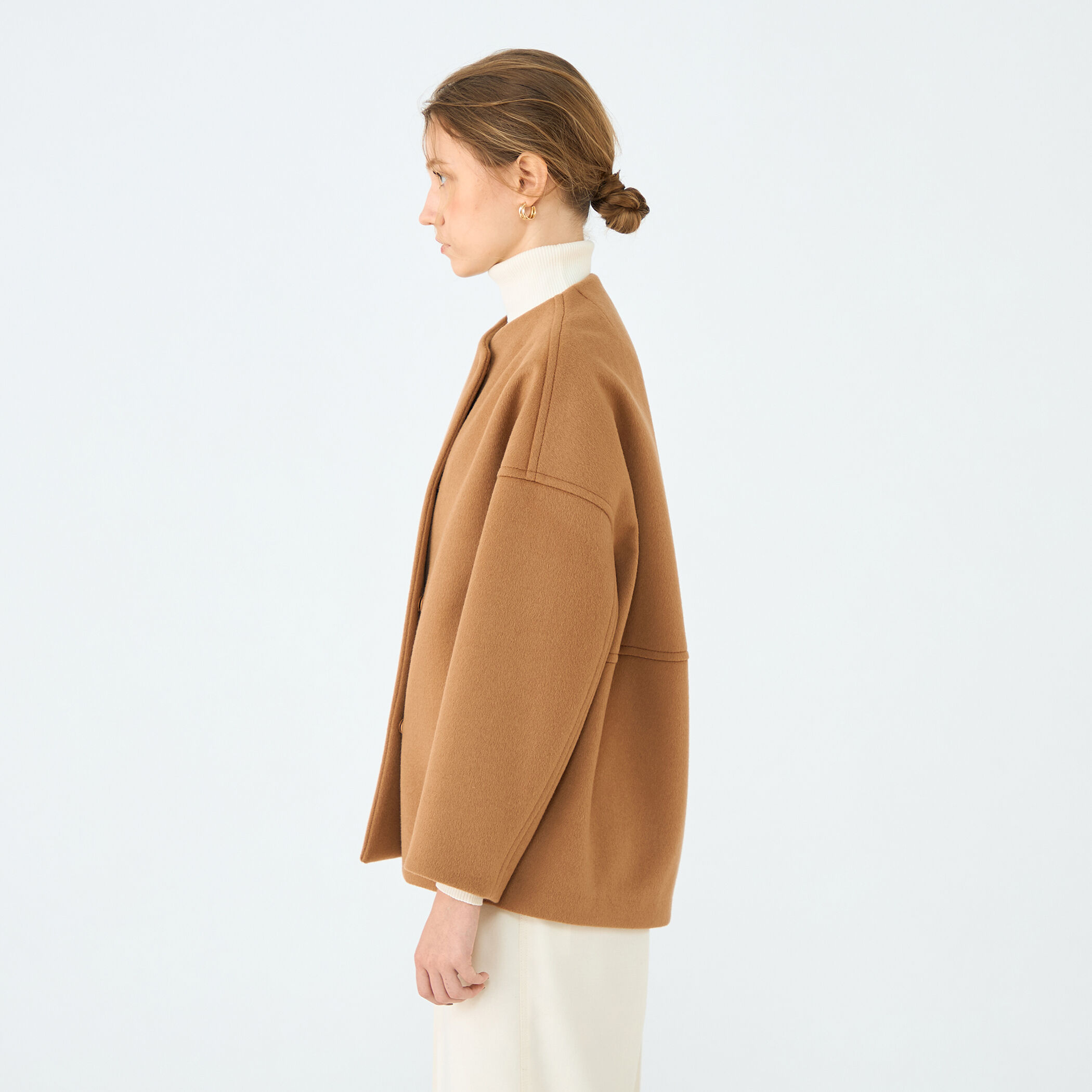 ウールカシミヤビーバー ショートコクーンコート｜トゥモローランド