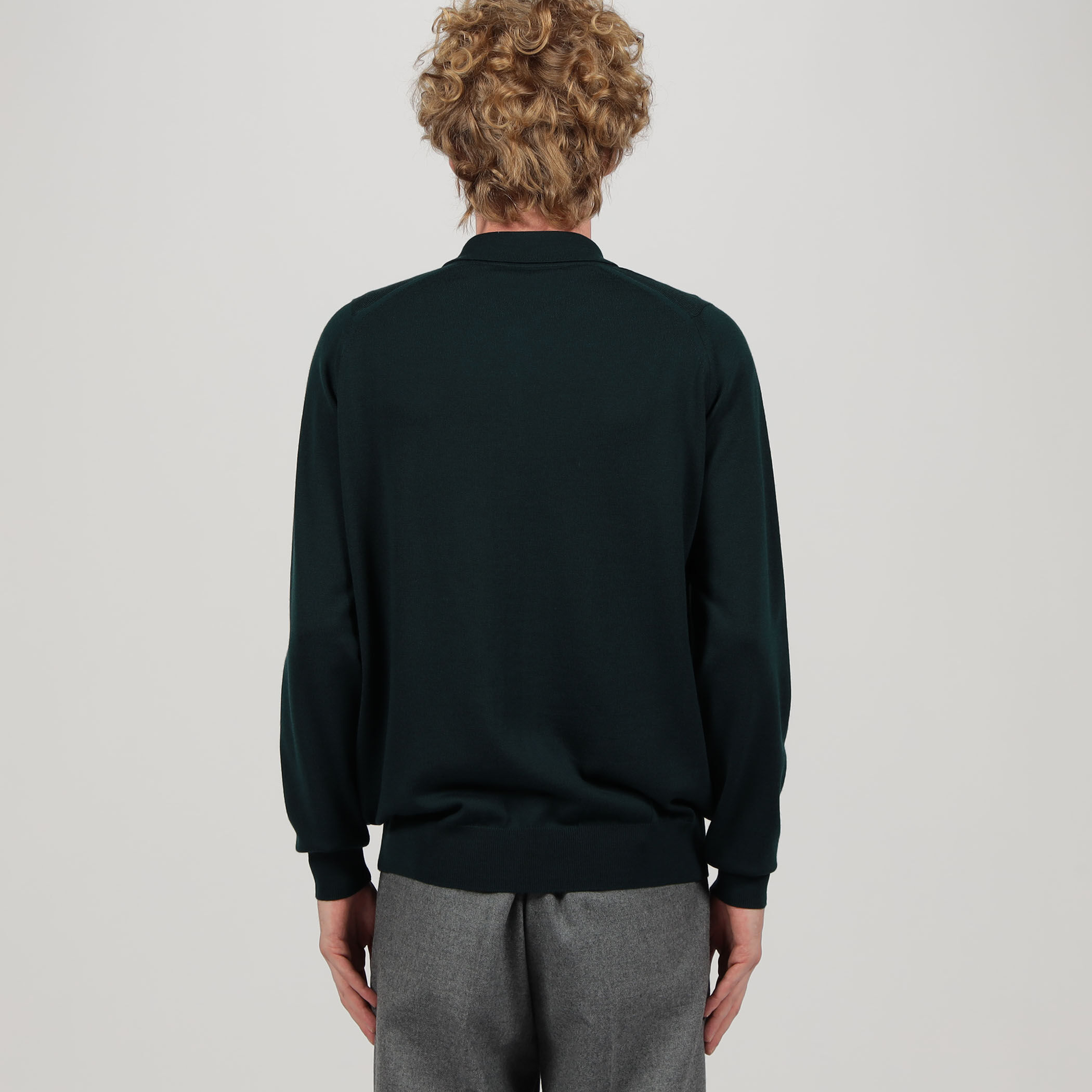 JOHN SMEDLEY TIBOR メリノウール ポロカラーニットシャツ