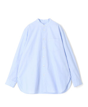 コットンブロード スタンドカラーシャツ