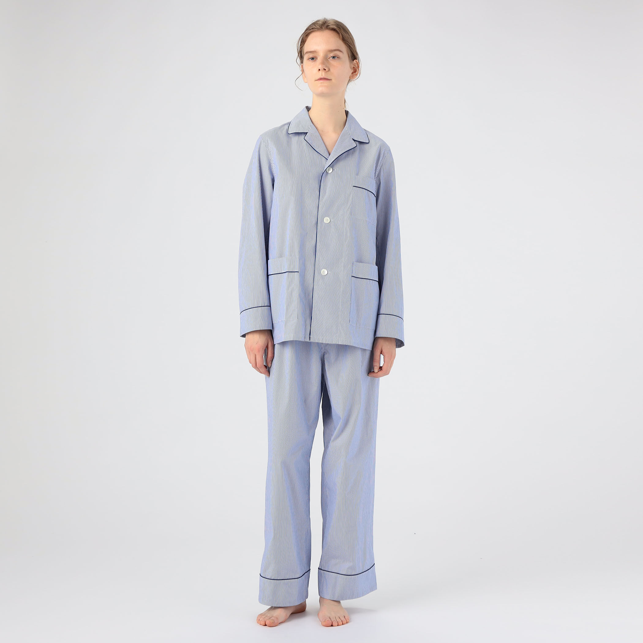 コットンブロードストライプ パジャマ（ウィメンズ