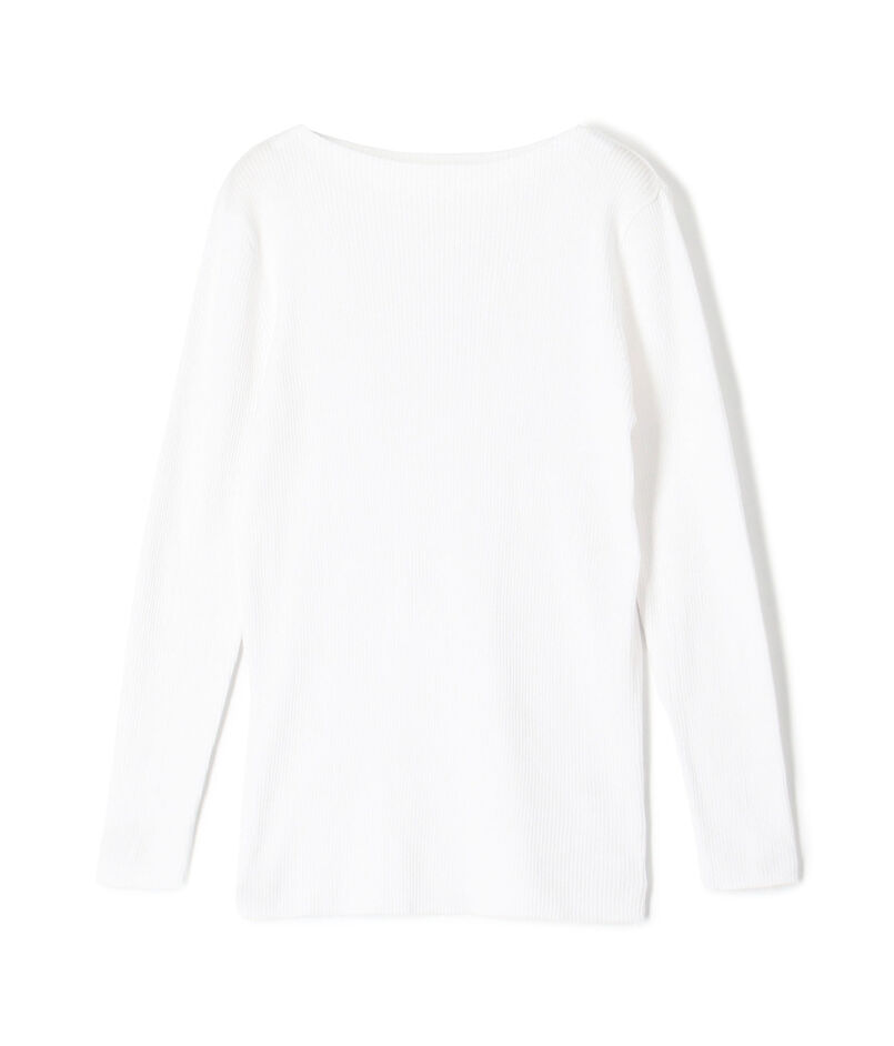 ギザコットンリブ ボートネックプルオーバー