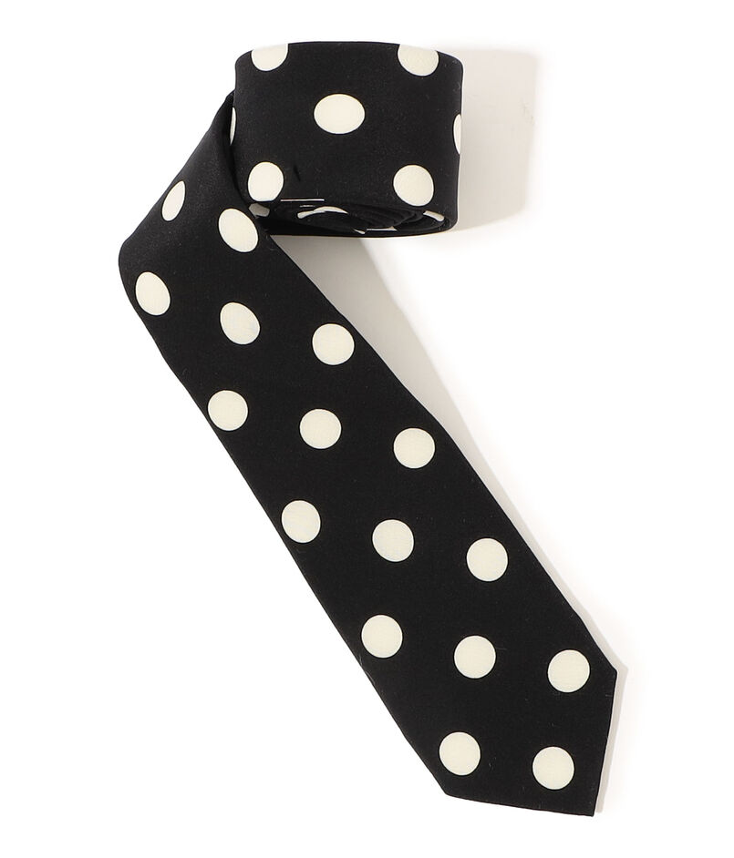 MAISON et VOYAGE シルクプリント 12mmドット ナロータイ