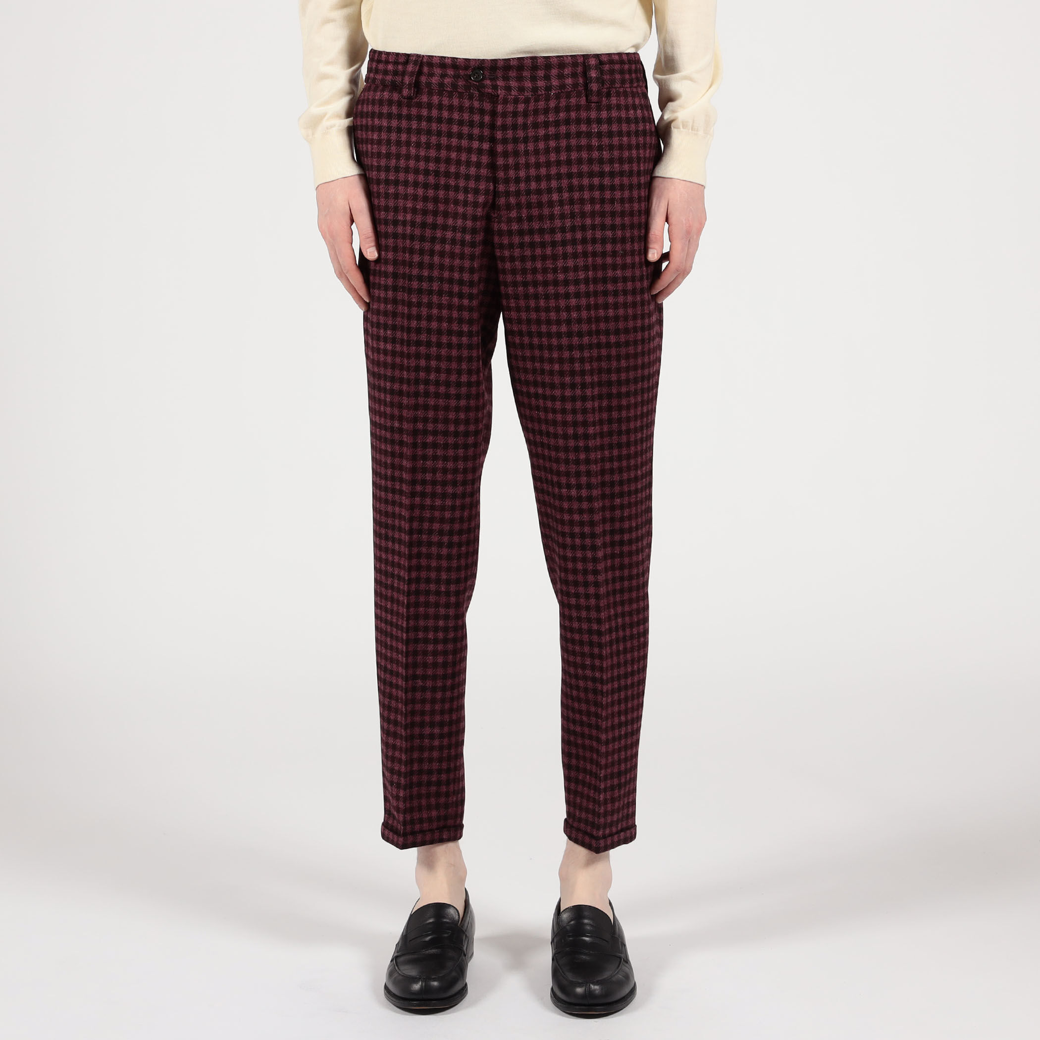 PT TRINO Rebel Fit ウールシルクリネン ノープリーツスラックス