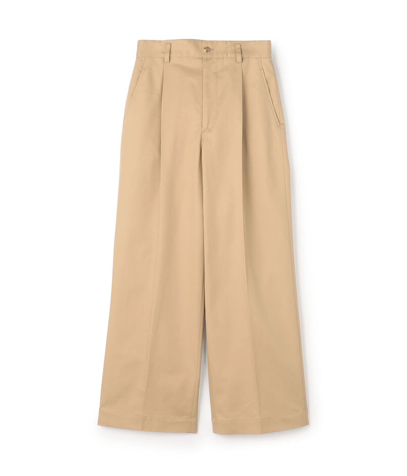 期間限定価格】パラスパレス コットンチノサイドポケットワイドパンツ 
