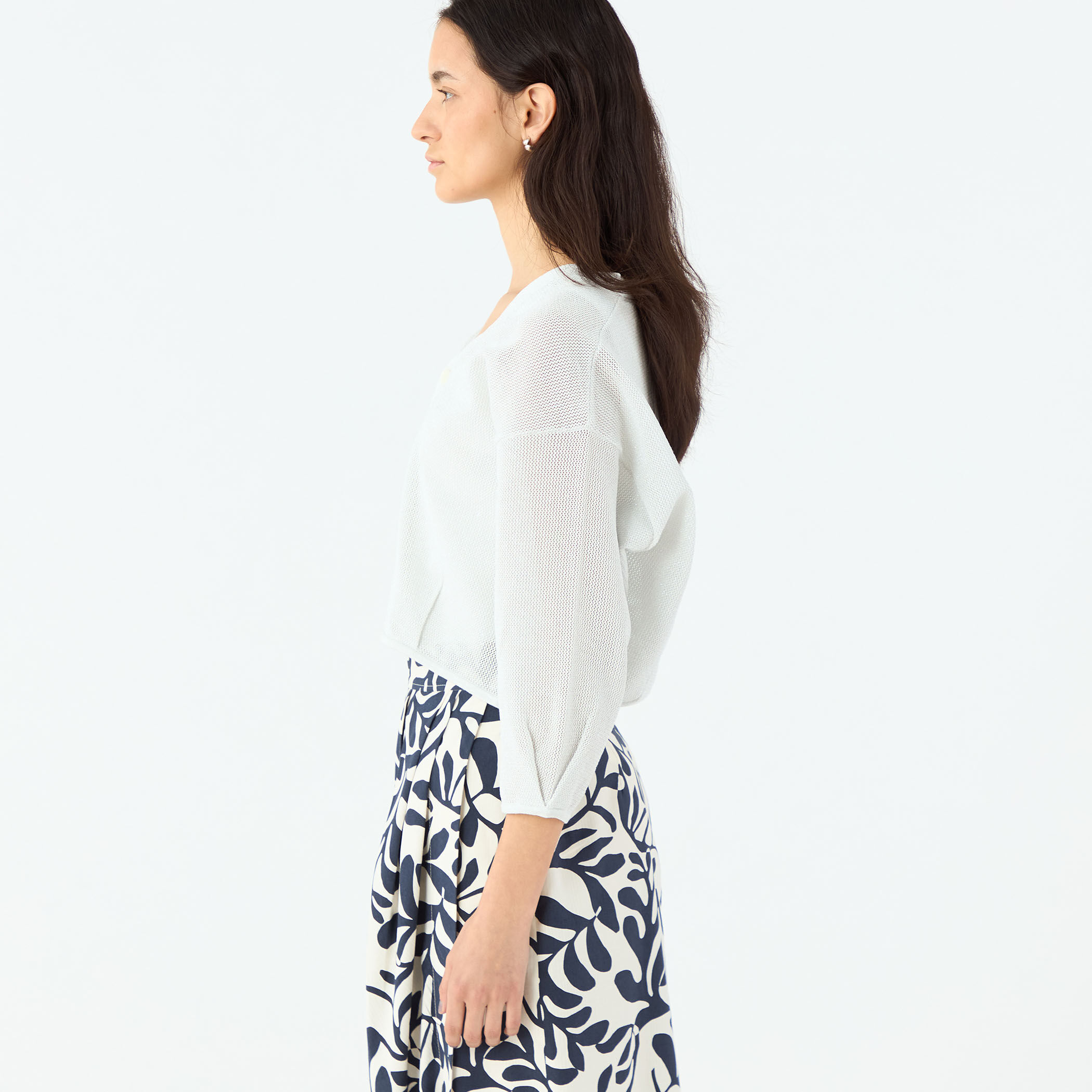 コットンメッシュ Vネックカーディガン｜トゥモローランド 公式通販