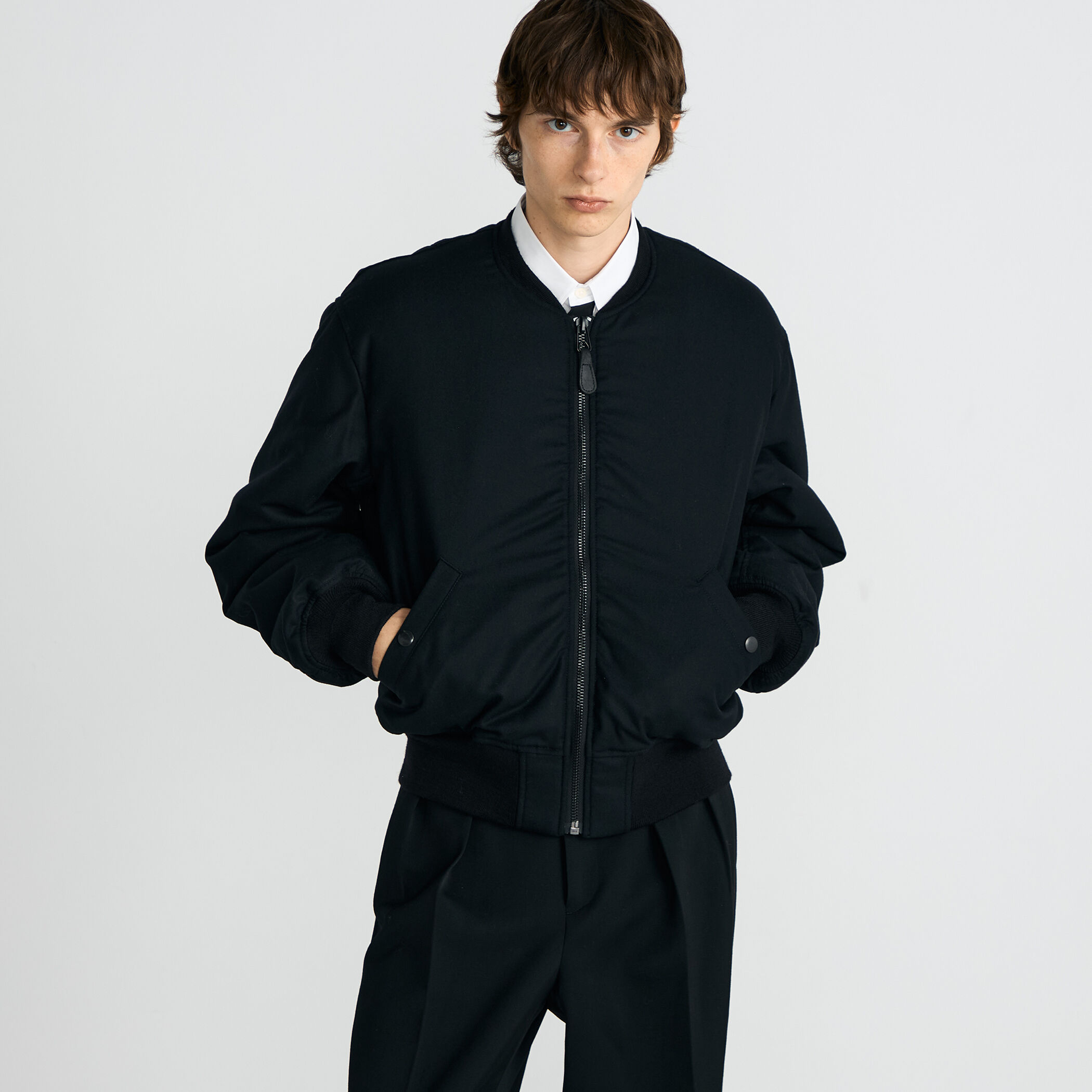 Super120's カレッジフラノ MA-1ブルゾン｜トゥモローランド 公式通販