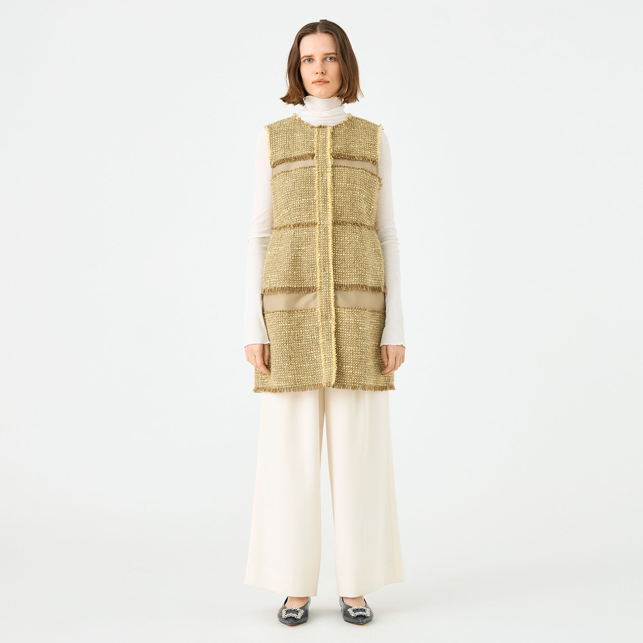 Balley ブロッキングツイード ミドルジレ □ブロッキングツイード ミドルジレ｜トゥモローランド 公式通販