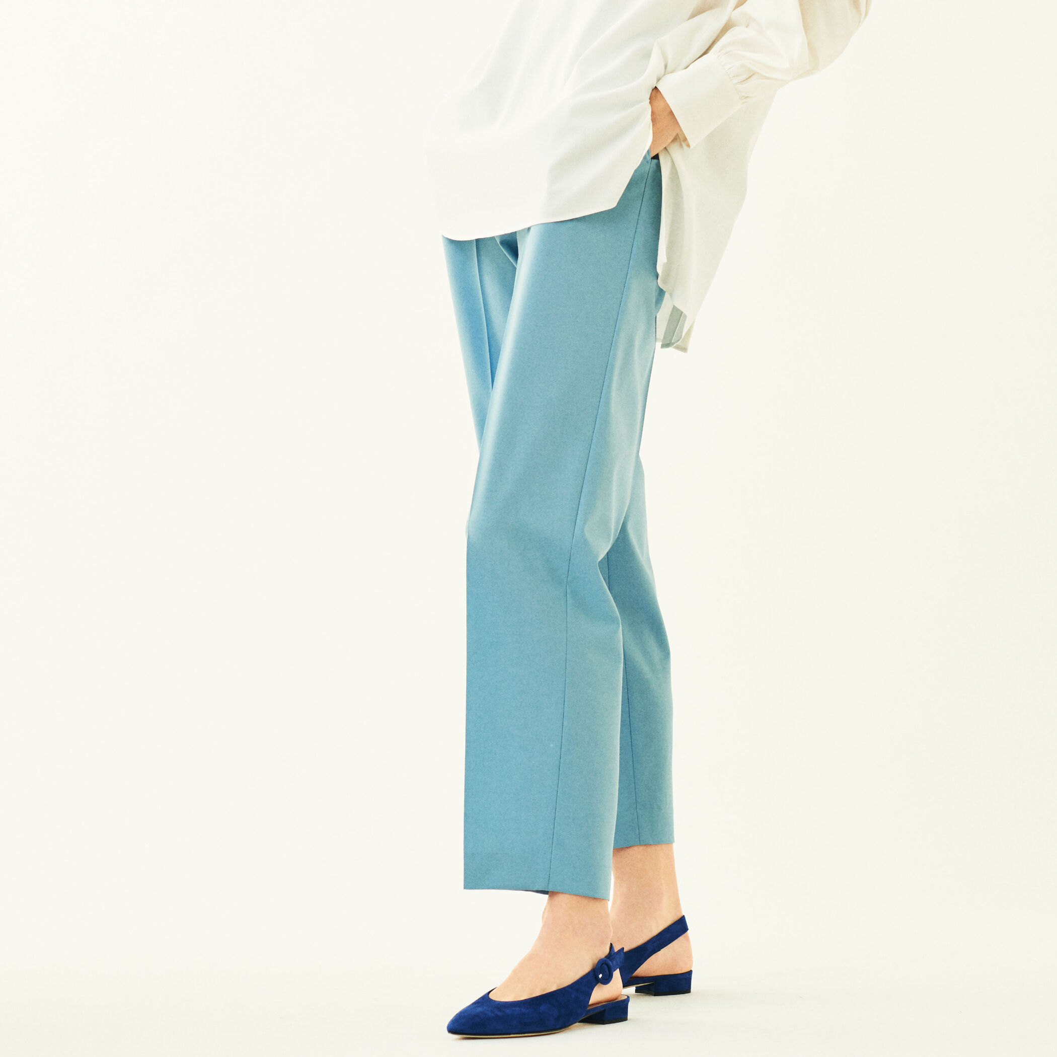 クリアストレッチトロピカル フロントタックパンツ｜トゥモローランド