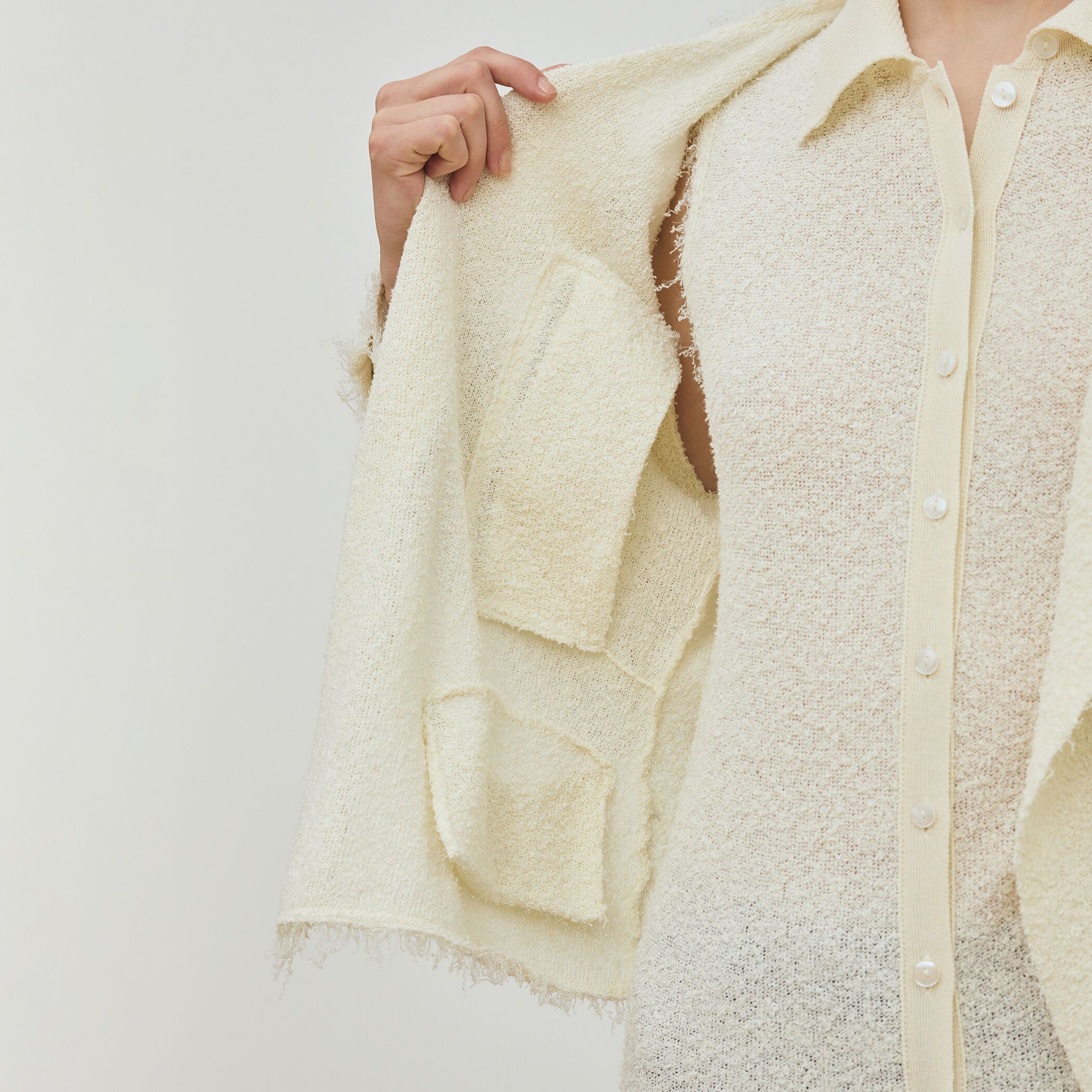 美品✨DES PRES フルニードルニットパターン ラペルジャケット 23AW ニットテーラードジャケット / Col：TABACCO ブラウン BOB JAPAN