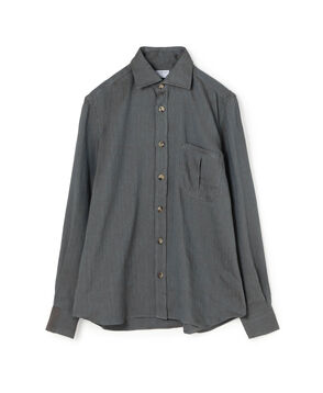 ERRICO FORMICOLA GIANNI リネンコットン ヘリンボーンシャツ
