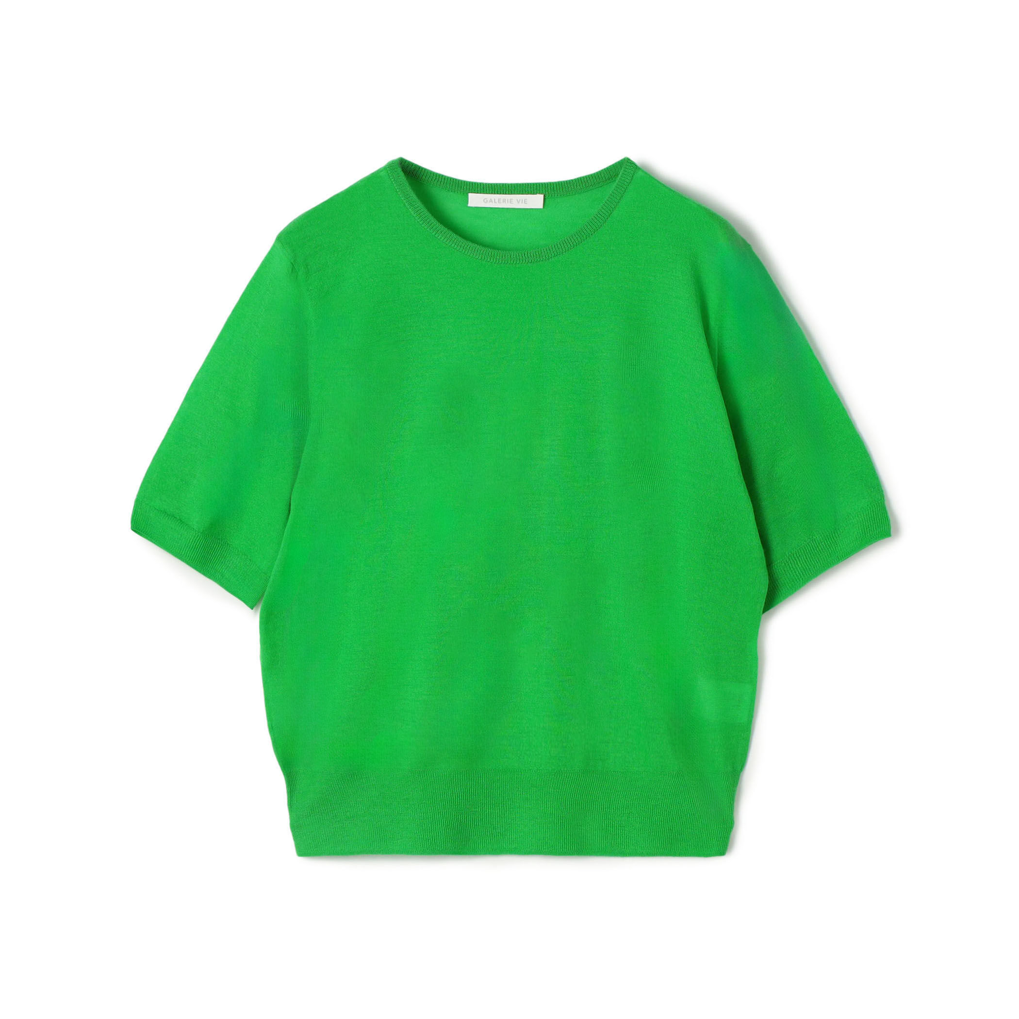 ウーステッドカシミヤ ハーフスリーブプルオーバー