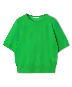 ウーステッドカシミヤ ハーフスリーブプルオーバー