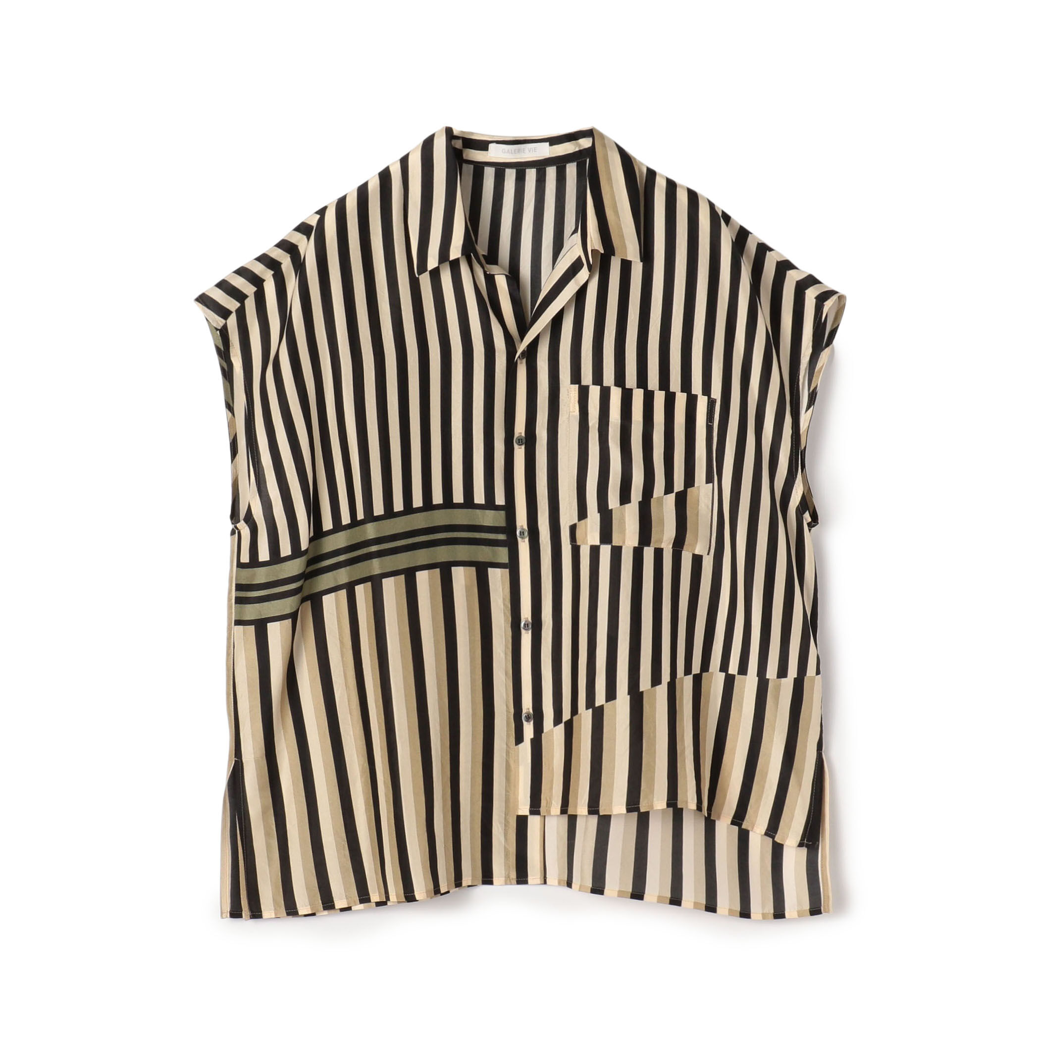 ギャルリーヴィー ボタン　シャツ　アイボリー　ブラウス　24SS GALERIE VIE（ギャルリー ヴィー）の「ノーブルコットン バンド
