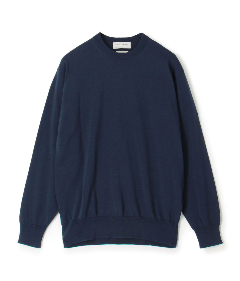 TOMORROWLAND tricot ギザコットン クルーネックプルオーバーニット