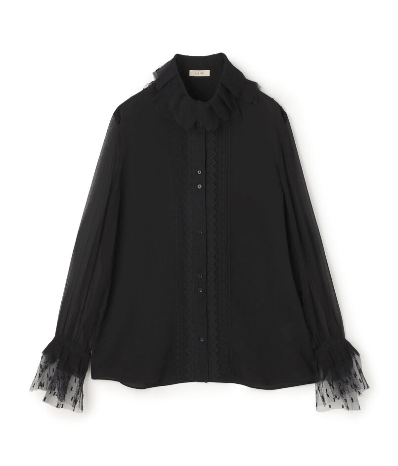 シアーレースコラージュ マルチレーステープブラウス