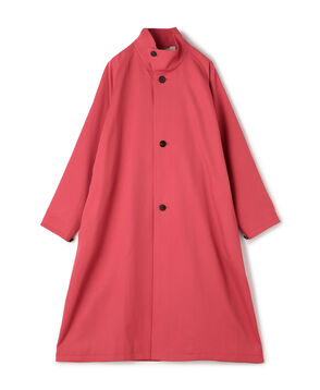 ウールギャバジン スタンドカラーコート