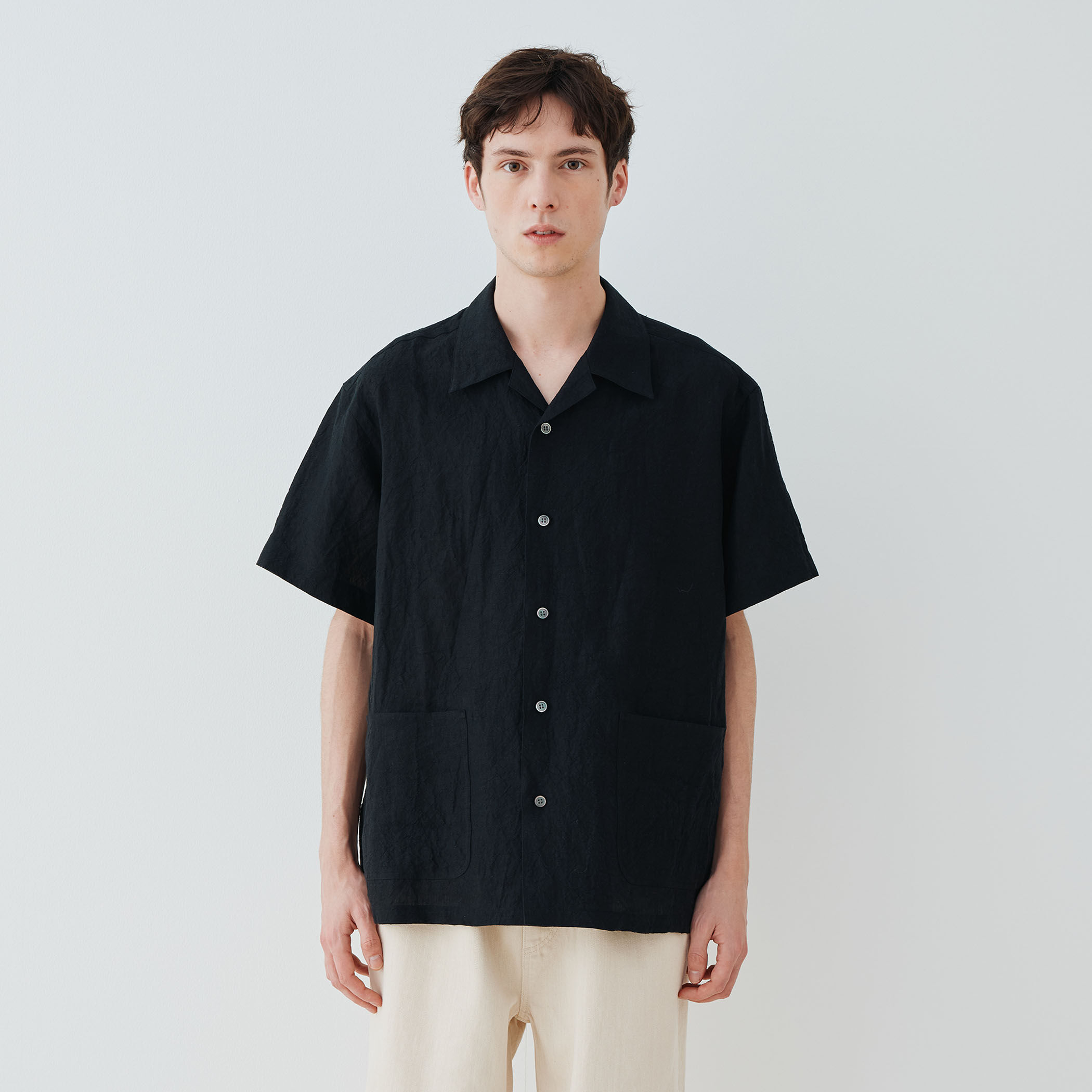 GALERIE VIE◆シャツ/FREE/コットン/BLU/無地/23-02-31-0217 コットンブロード シャツジャケット | GALERIE VIE (Women