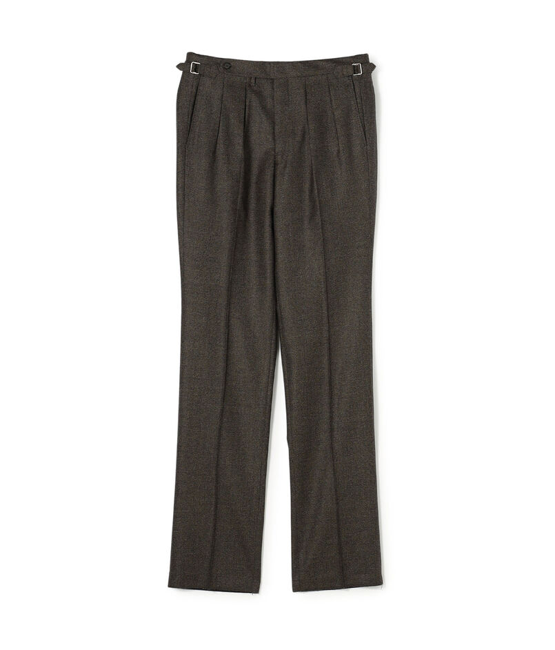 ウールフランネル サイドアジャスター 2Pスラックス V.B.CANONICO