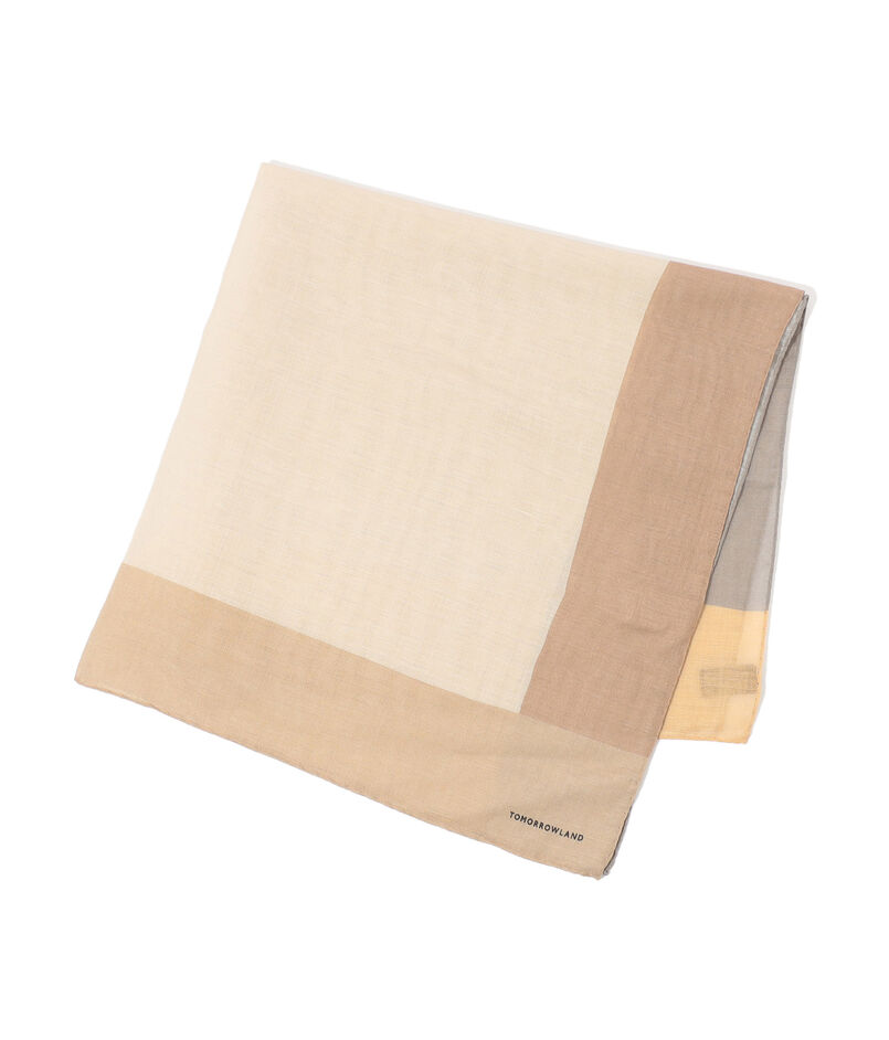 TOMORROWLAND コットンリネンシルク パネルスカーフ