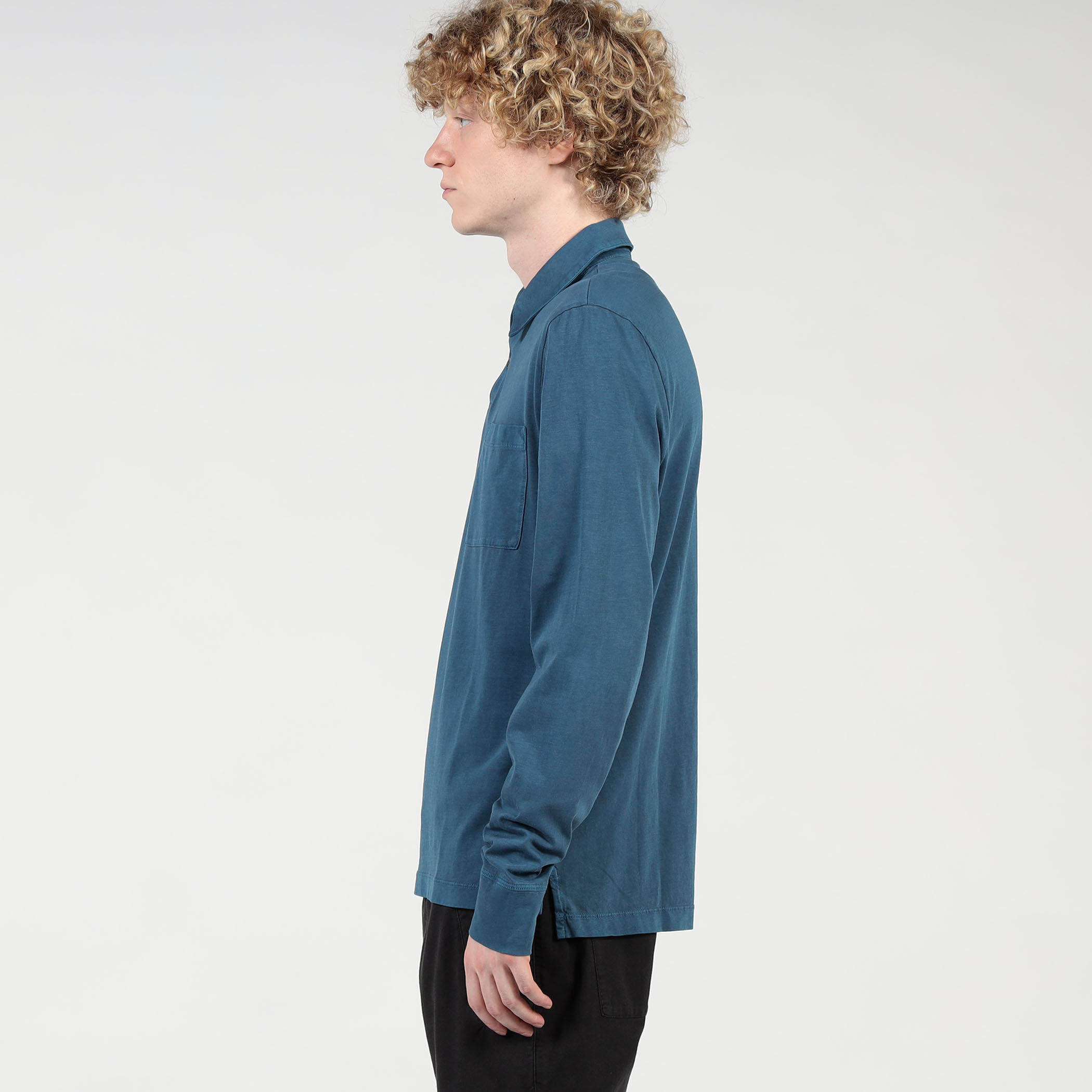JAMES PERSE ロングスリーブポロシャツ James Perse ロングスリーブ ポロシャツ | ブルー | FARFETCH JP