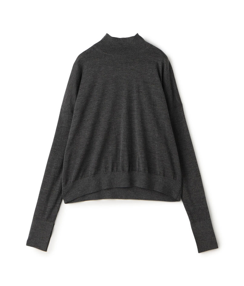 カシミヤシルク モックネックプルオーバー
