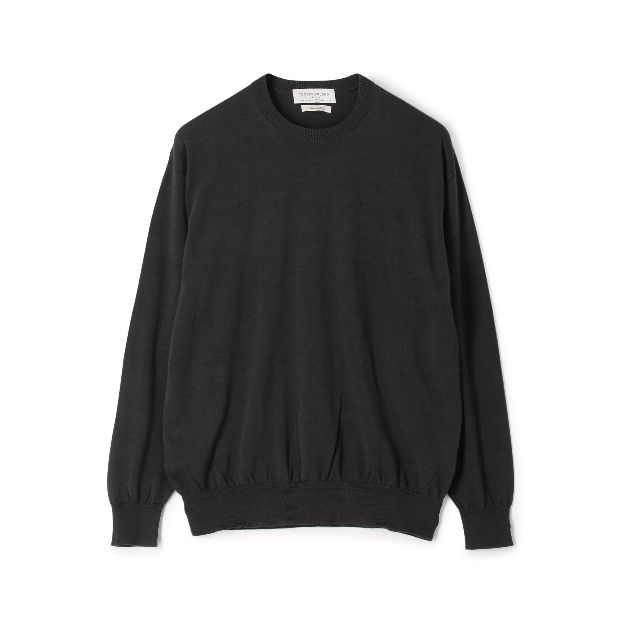 □TOMORROWLAND tricot ギザコットン クルーネックプルオーバーニット