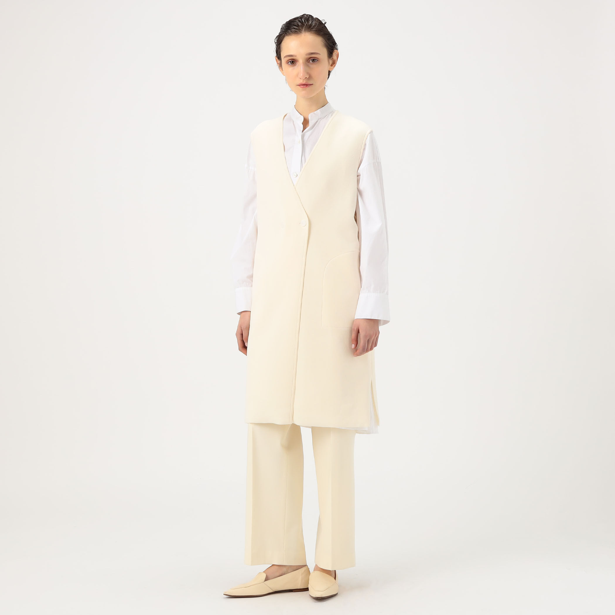 □レーヨンナイロンダブルフェイス ロングジレ｜トゥモローランド 公式通販