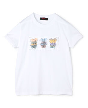 CABaN スビンコットン ELEPHANTグラデーションプリントTシャツ