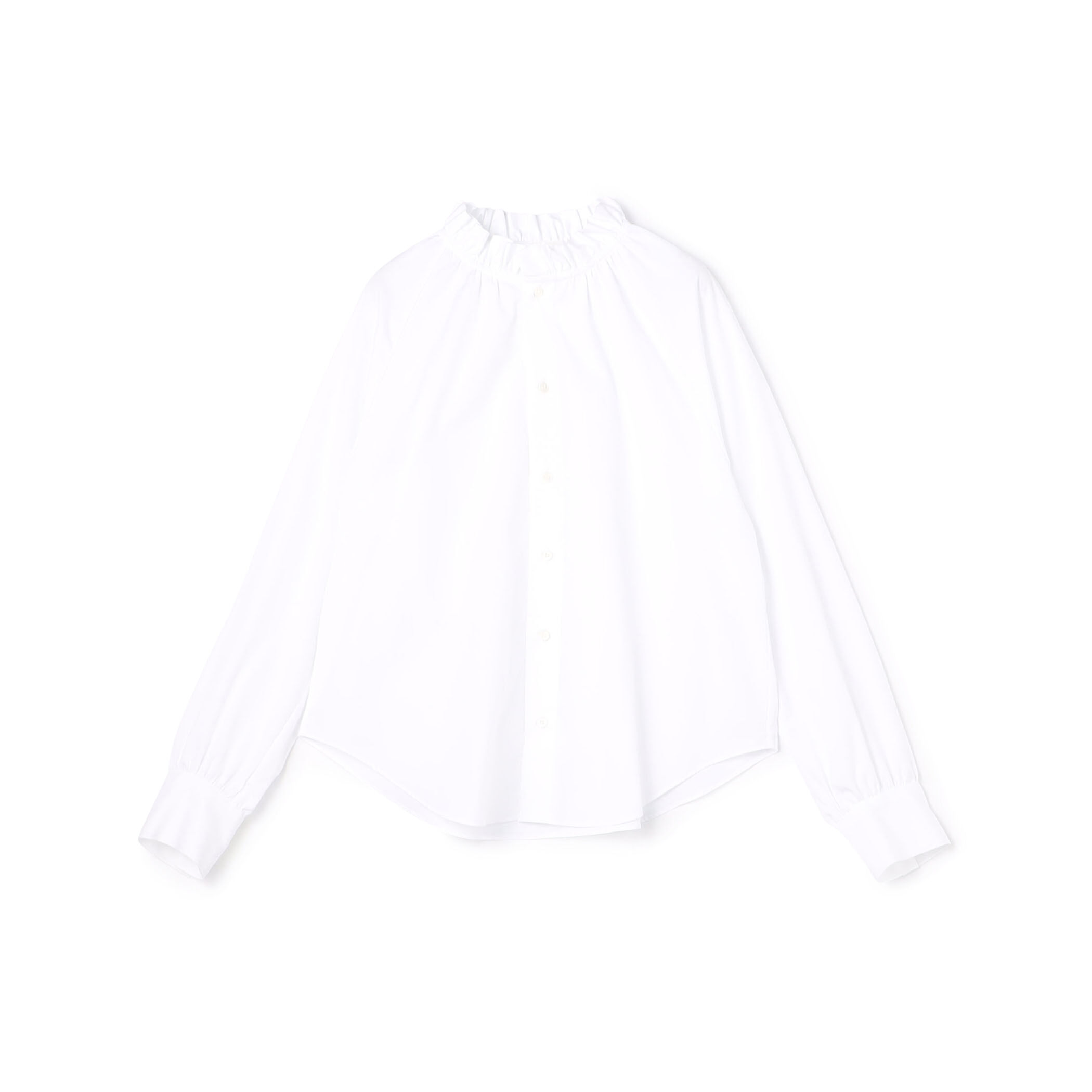 CECILIE BAHNSEN コットンポプリン ブラウス ギャザー入り