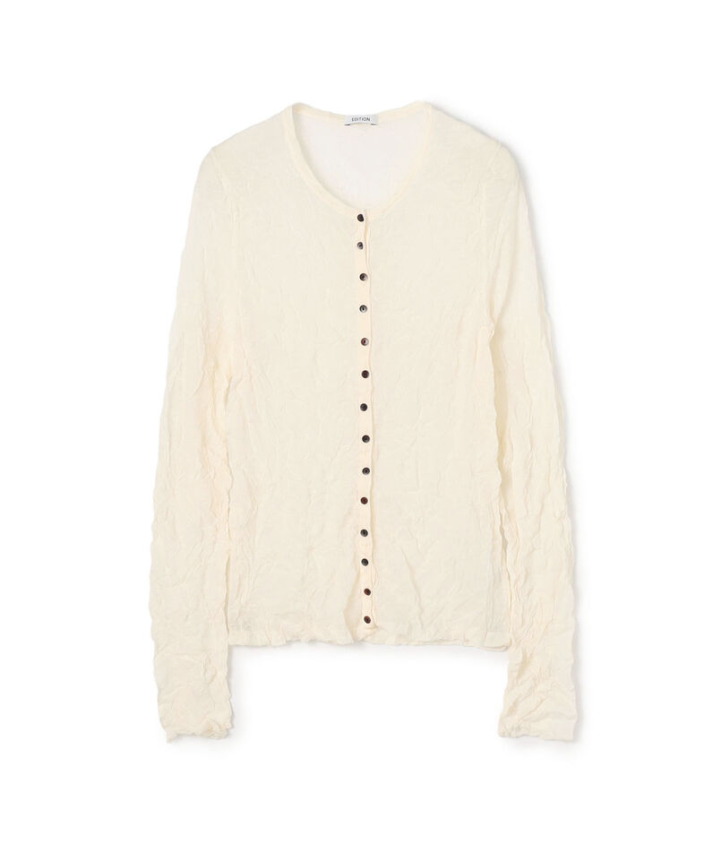 プリーツニット カーディガン