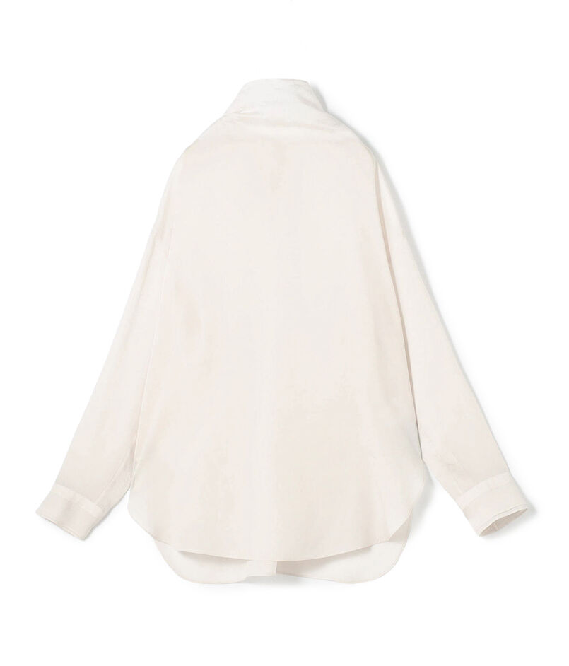 セルロースシルクブロード バックボウタイブラウス