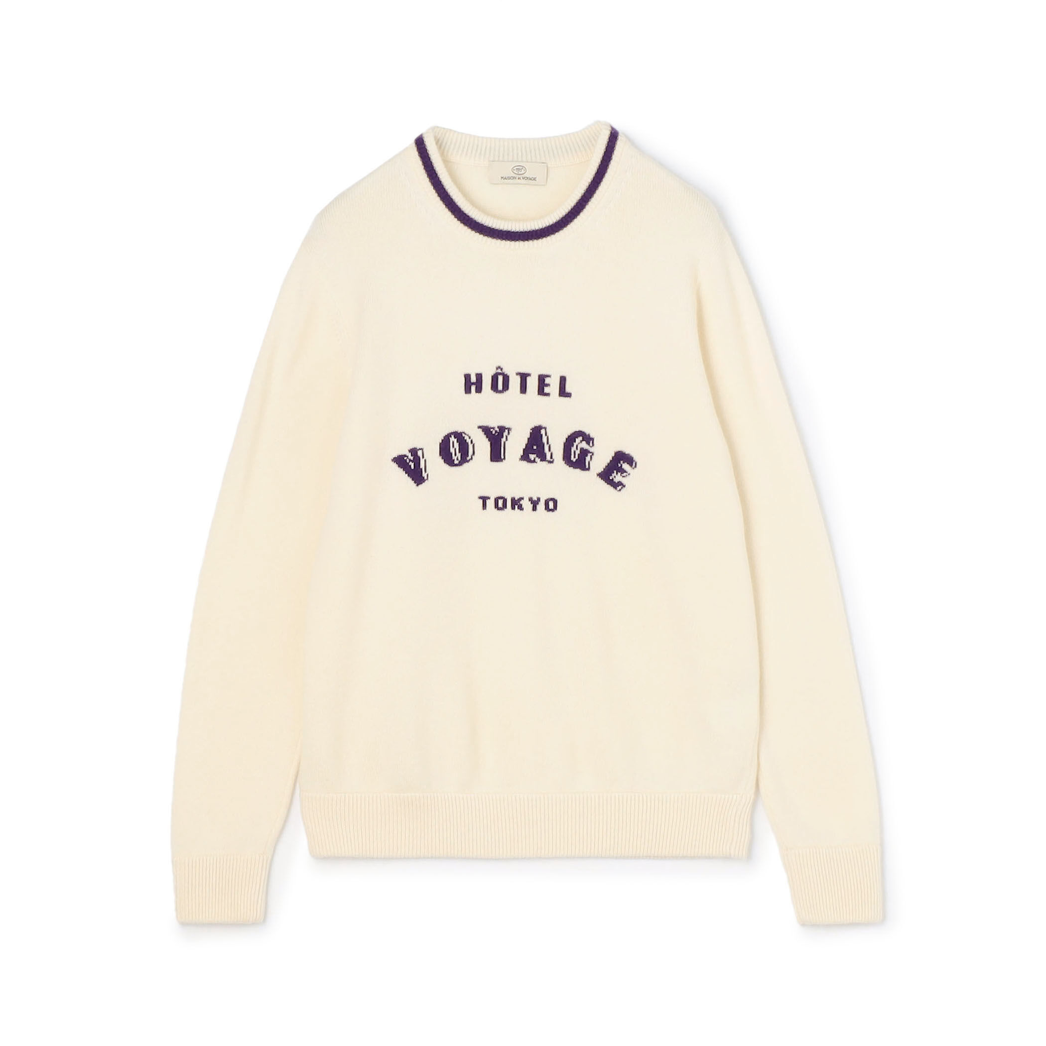 MAISON et VOYAGE カシミヤ ロゴ クルーネックプルオーバー カシミヤ ロゴ クルーネックプルオーバー｜トゥモローランド 公式サイト