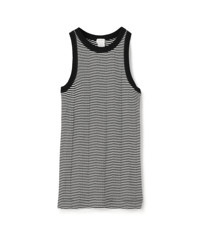 コットンランダムリブ アメリカンスリーブタンクトップ