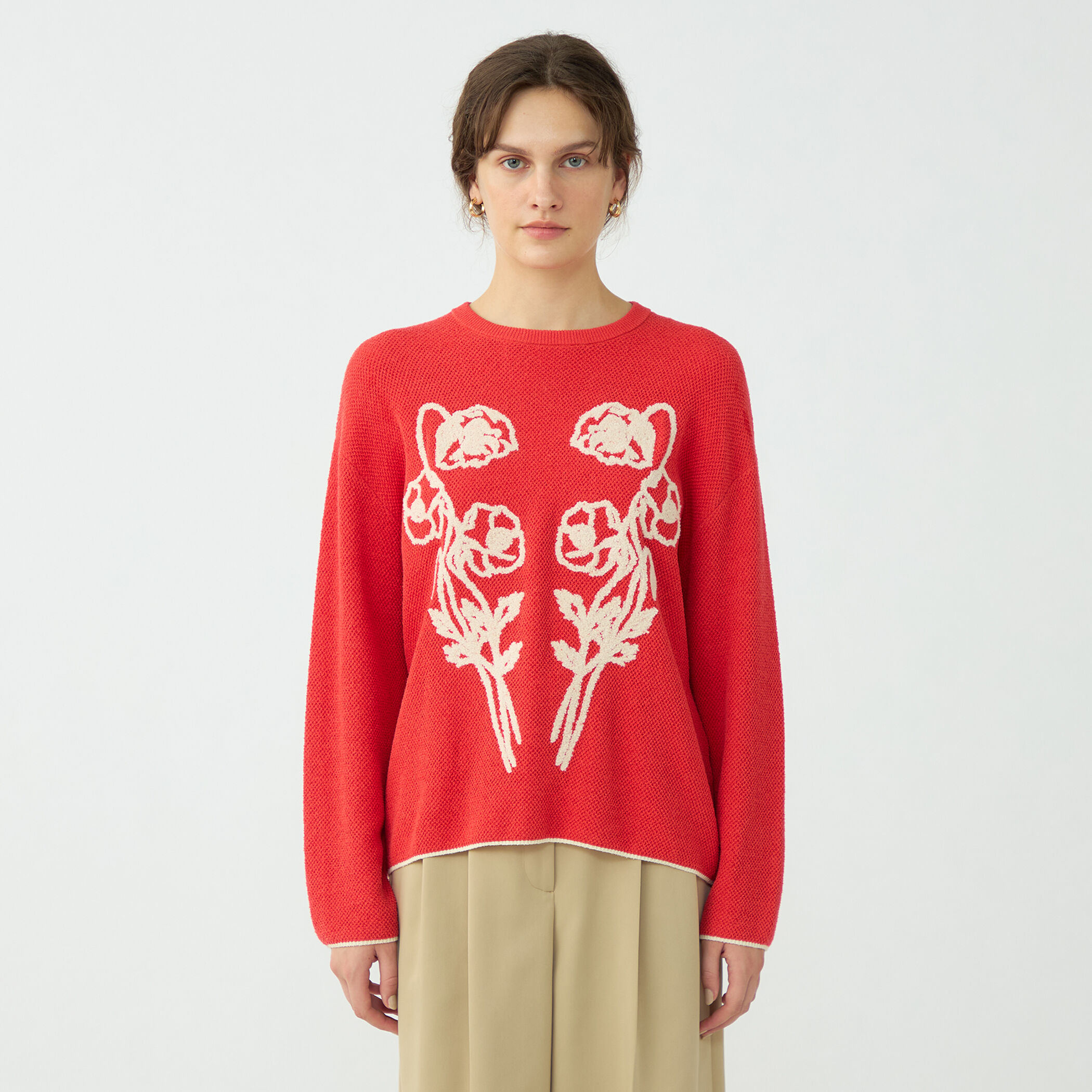 ポピーエンブロイダリー クルーネックプルオーバー｜トゥモローランド