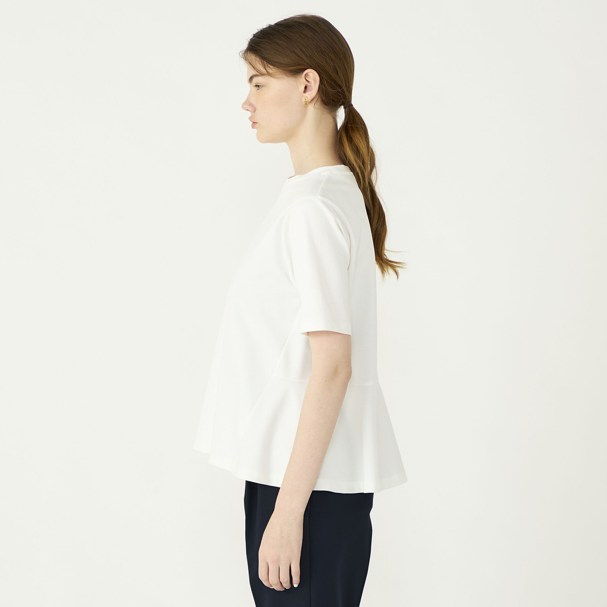 スーピマモクロディ ペプラムTシャツ｜トゥモローランド 公式サイト