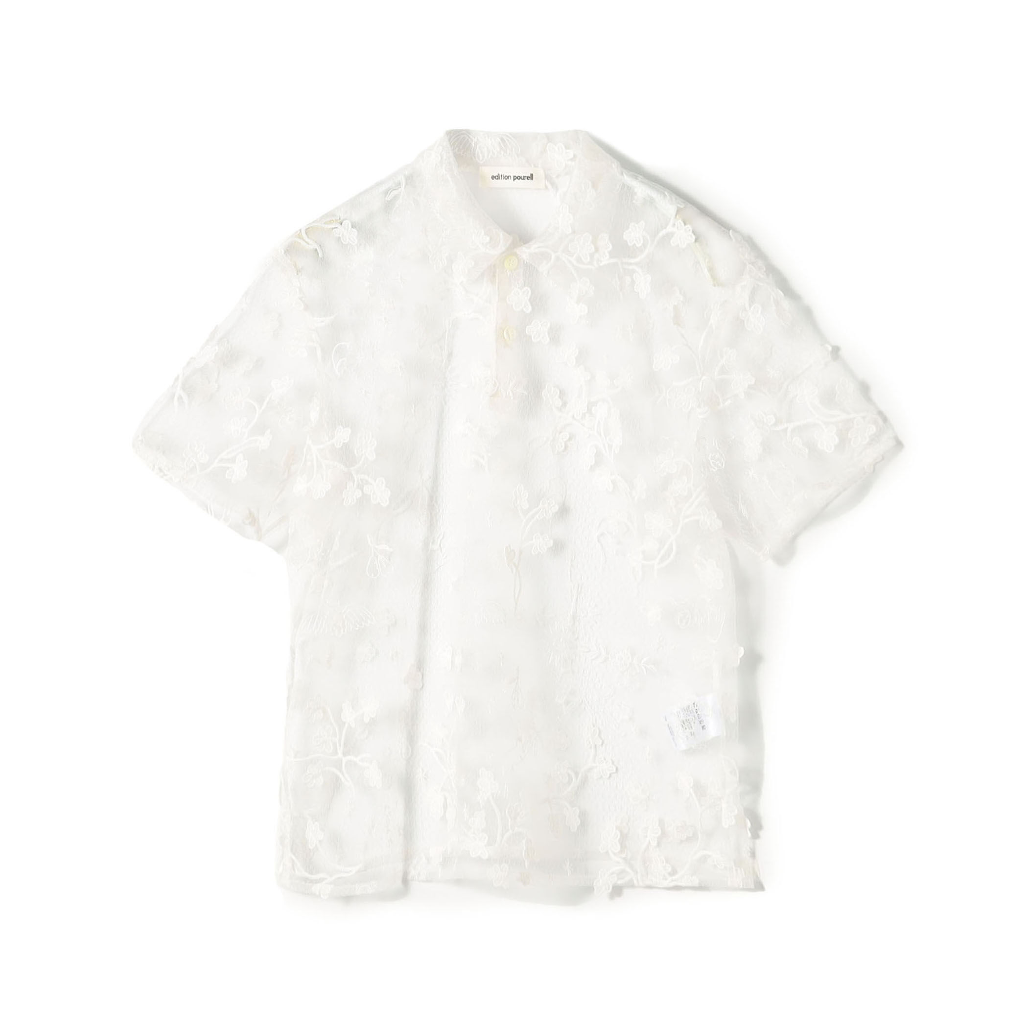 edition pourell トリコット エンブロイダリーシャツ