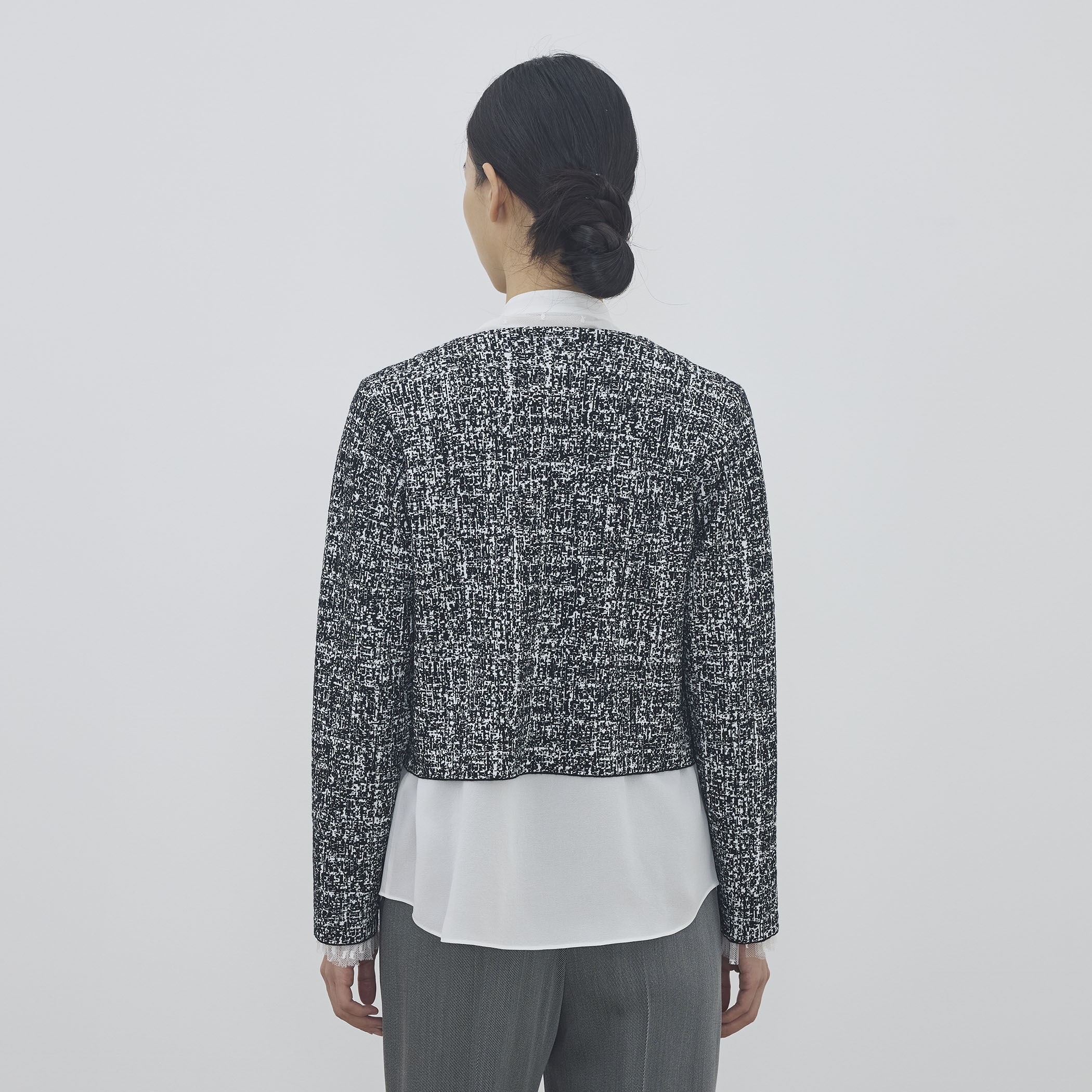 ツートーンジャカード ノーカラージャケット｜トゥモローランド 公式通販