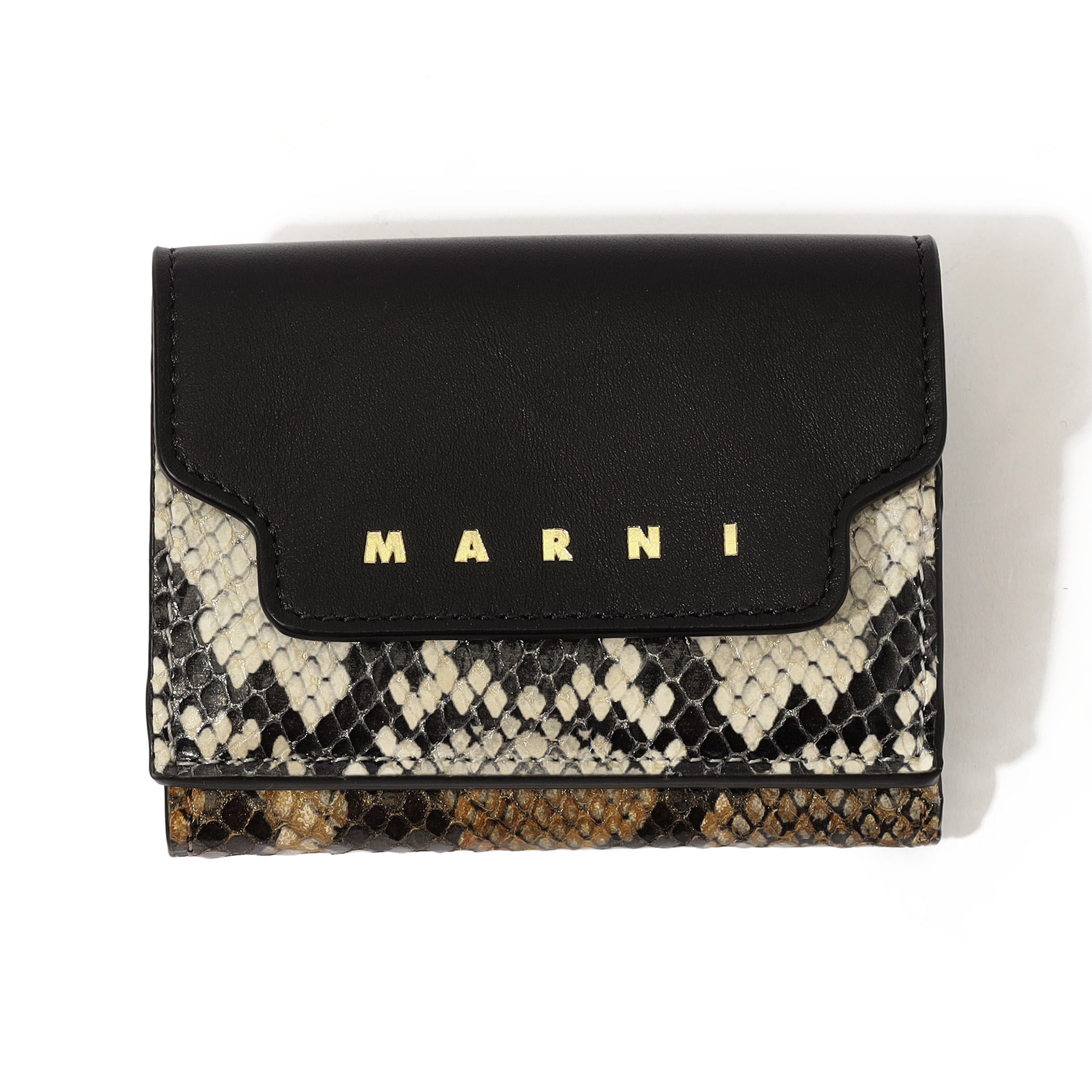 MARNI TRIFOLD BIG LOGO レザー製三つ折りウォレット