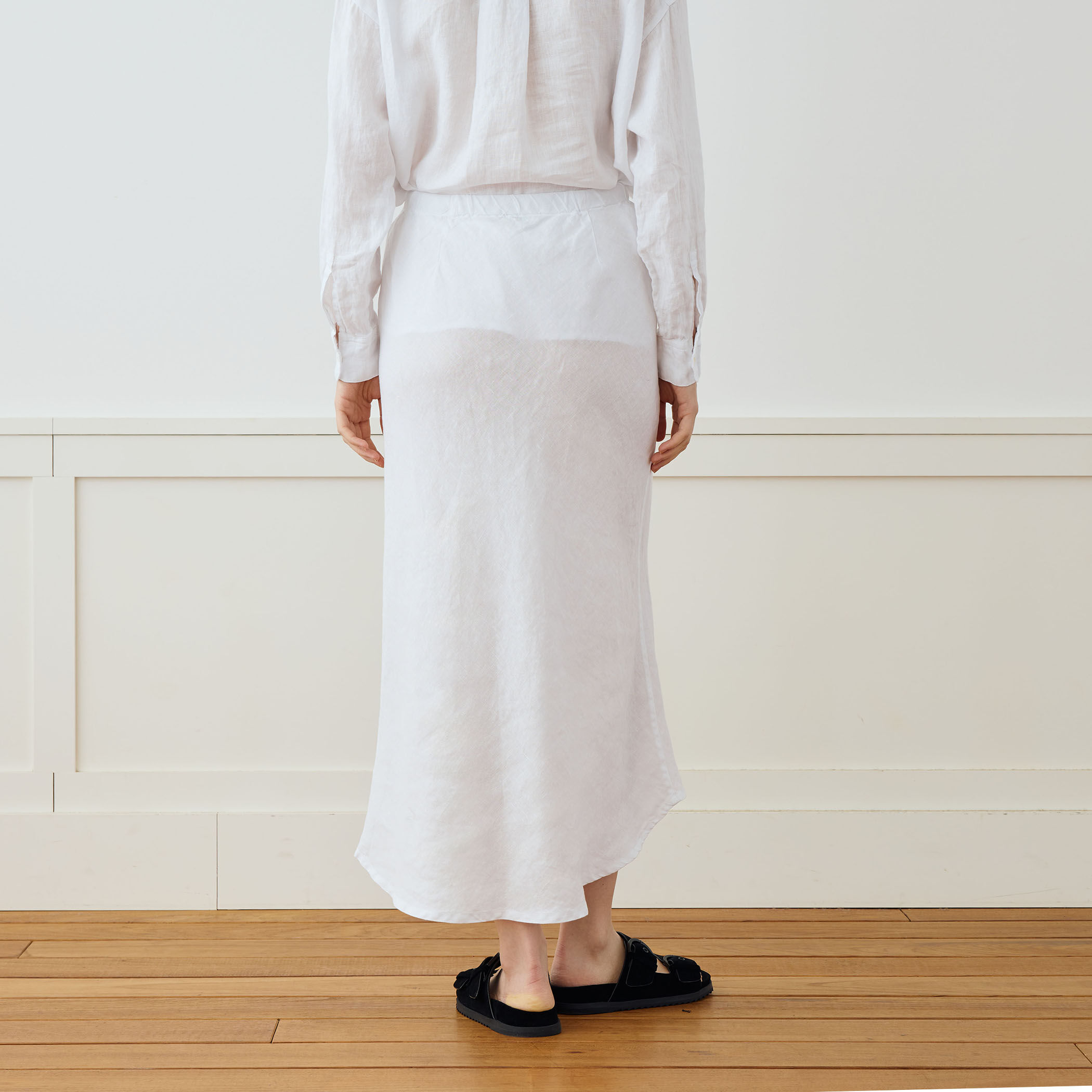 ライトウェイトリネン ハイロースカート WKO5983｜トゥモローランド