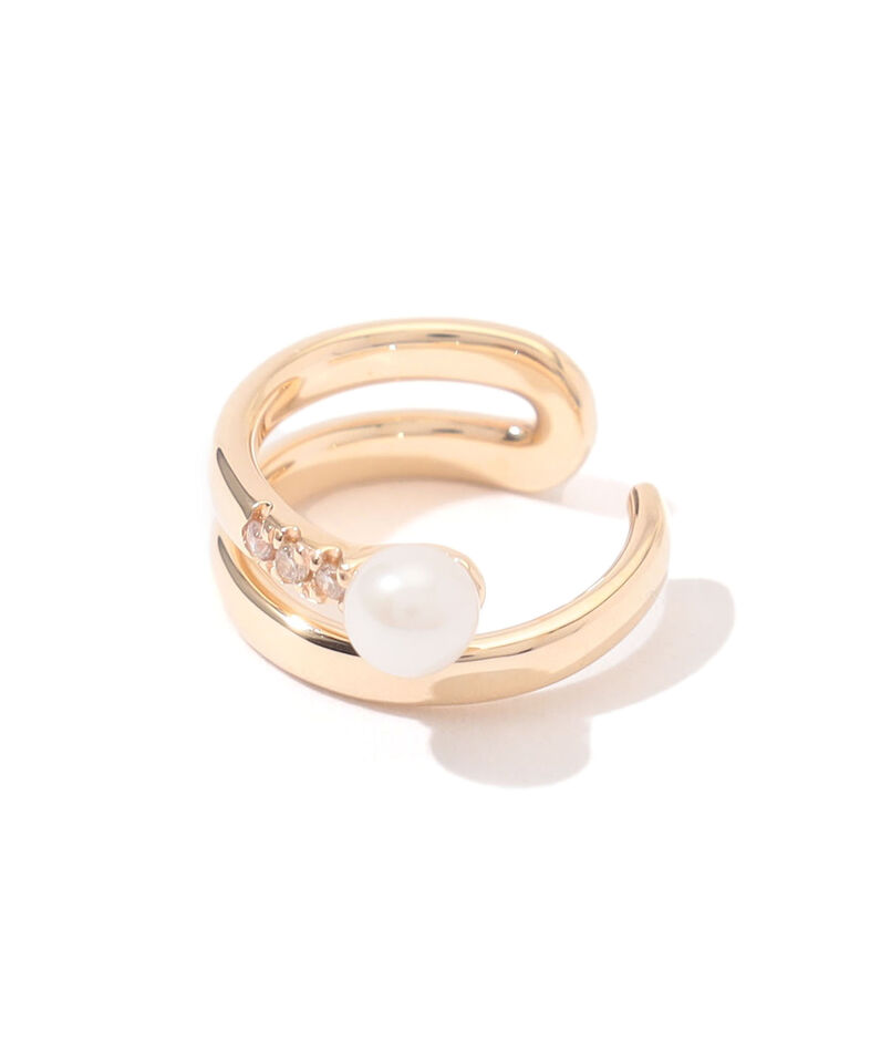 【別注】Hirotaka&times;TOMORROWLAND パールダイヤ ダブルイヤーカフ