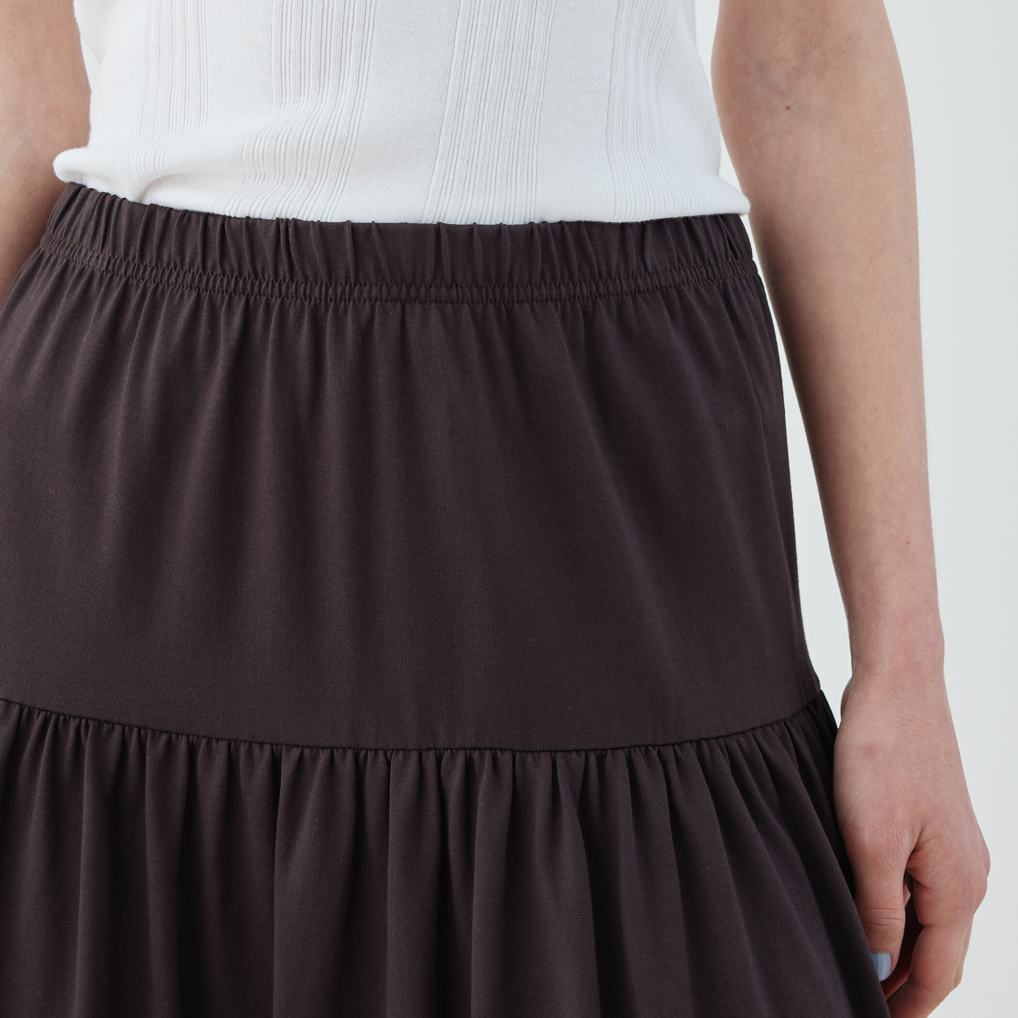 ファインコットン ギャザーマキシスカート｜トゥモローランド 公式通販