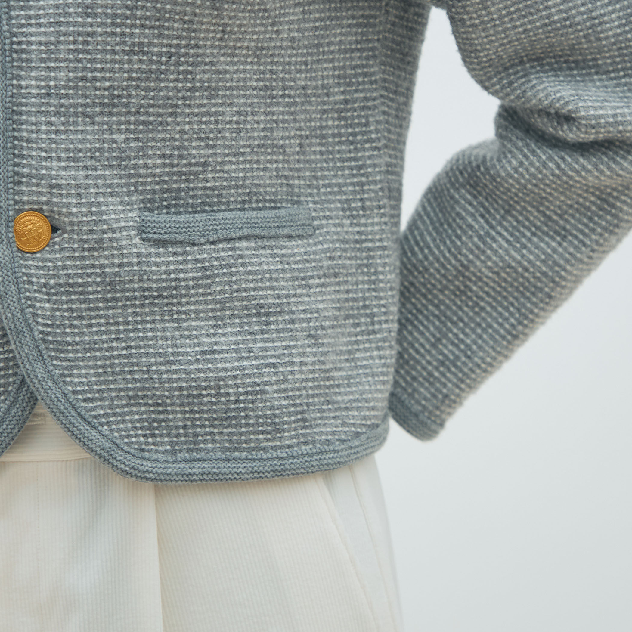 ウールツイーディー クルーネックカーディガン｜トゥモローランド 公式通販